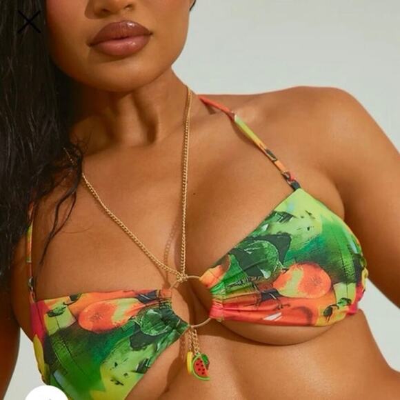 Fashion nova Melanie fruit bikini top S - Picture 1 of 7